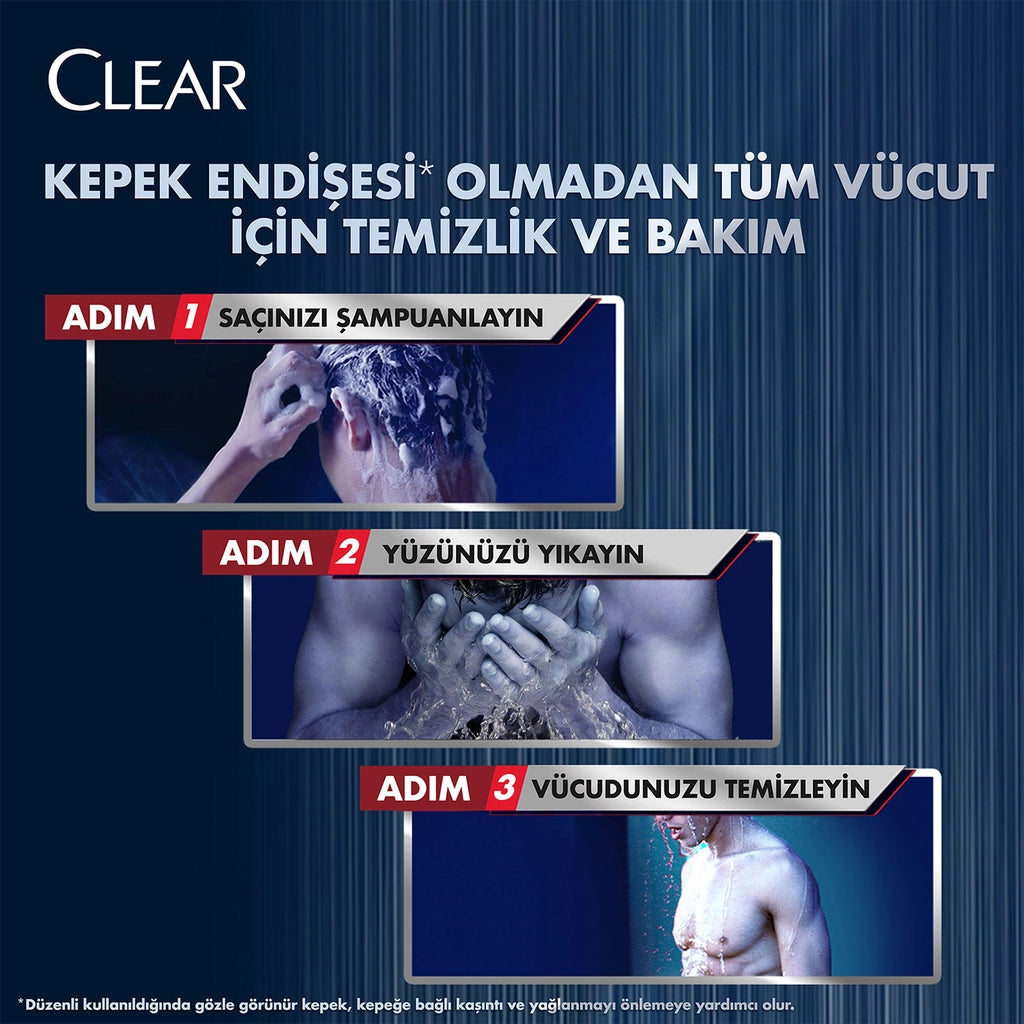 Clear Men 3in1 Anti-Oil Lime Essence Shampoo &amp; Shower Gel 350 ml