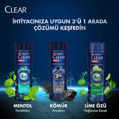 Clear Men 3in1 Anti-Oil Lime Essence Shampoo &amp; Shower Gel 350 ml