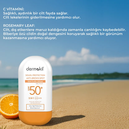 Dermokil Soleil Protection Anti-Brown Spot Sun Fluid Cream 50+SPF 60 gr