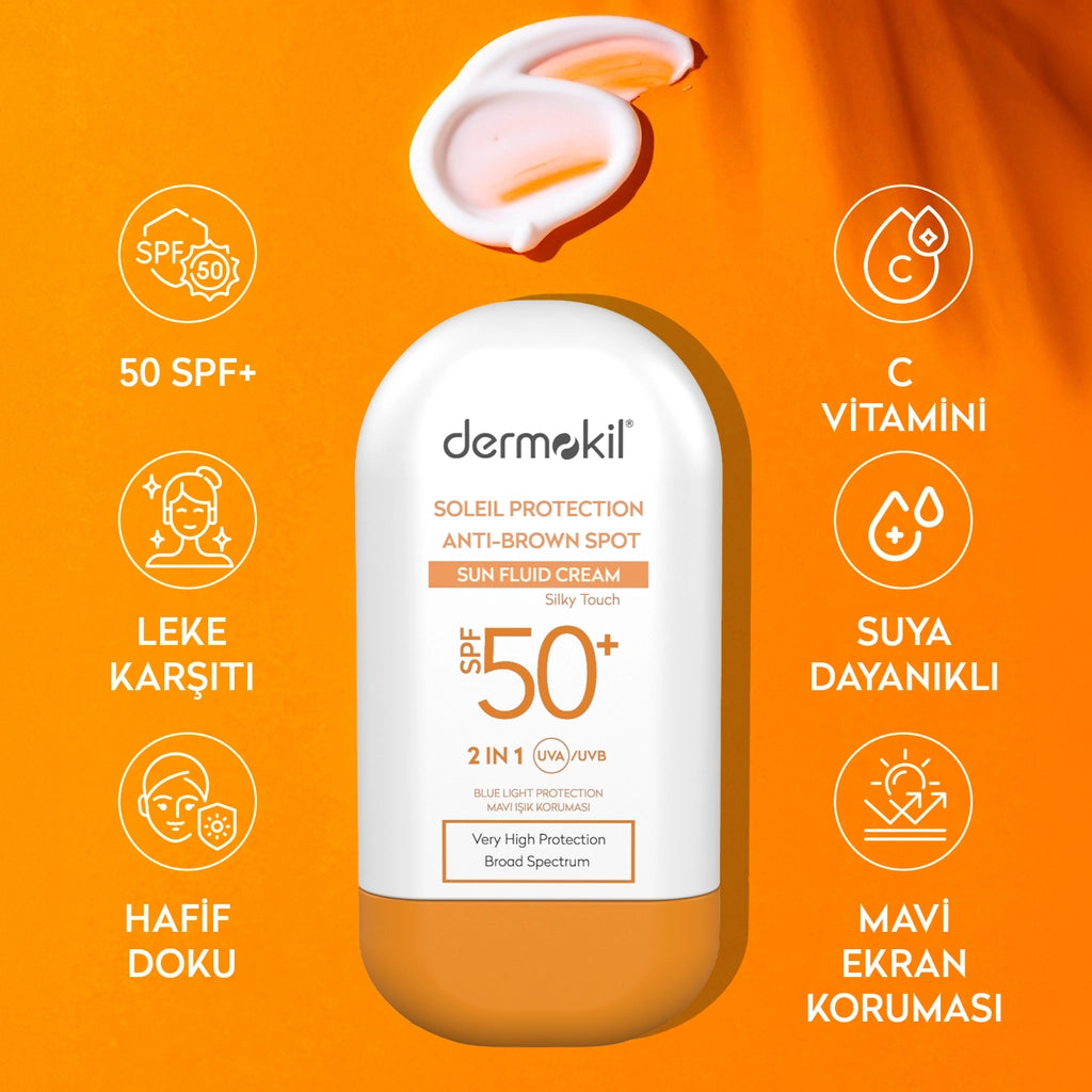 Dermokil Soleil Protection Anti-Brown Spot Sun Fluid Cream 50+SPF 60 gr