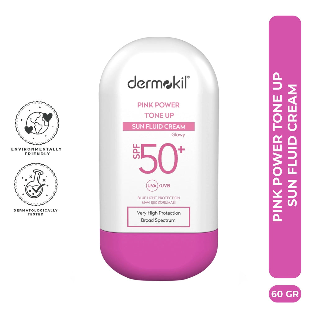 Dermokil Pink Power Tone Up Sun Fluid Cream 50+SPF 60 gr