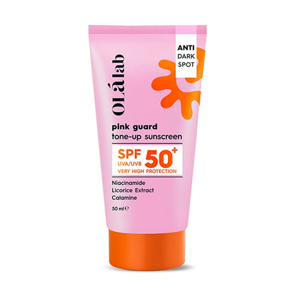 Olalab Brightening Tone Equalizer SPF 50+ High UV Protection Pink Face Sun Cream 50 ml