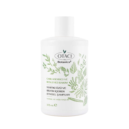 Otacı Botanics+ Revitalizing Herbal Care Shampoo 10 Herbs and Biotin 375 ml