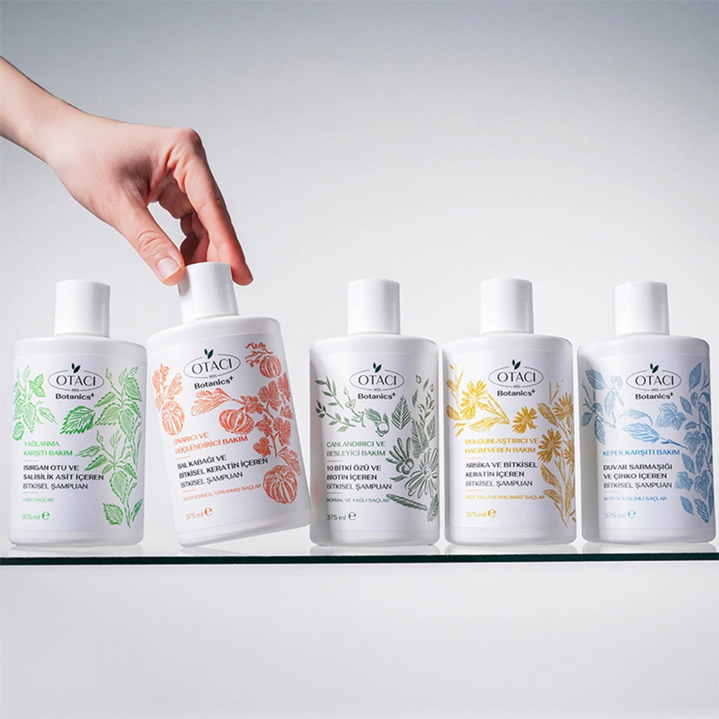 Otacı Botanics+ Revitalizing Herbal Care Shampoo 10 Herbs and Biotin 375 ml