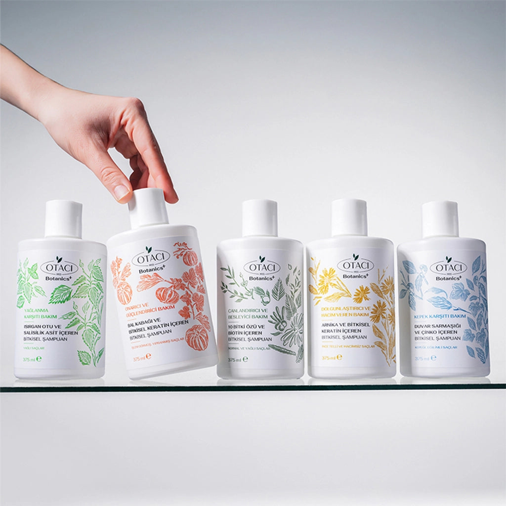 Otacı Botanics+ Fullness and Volumizing Herbal Care Shampoo Herbal Keratin and Arnica 375 ml