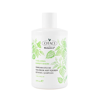Otacı Botanics+ Anti-Oil Herbal Care Shampoo with Nettle and Salicylic Acid 375 ml