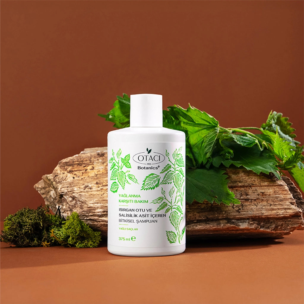 Otacı Botanics+ Anti-Oil Herbal Care Shampoo with Nettle and Salicylic Acid 375 ml
