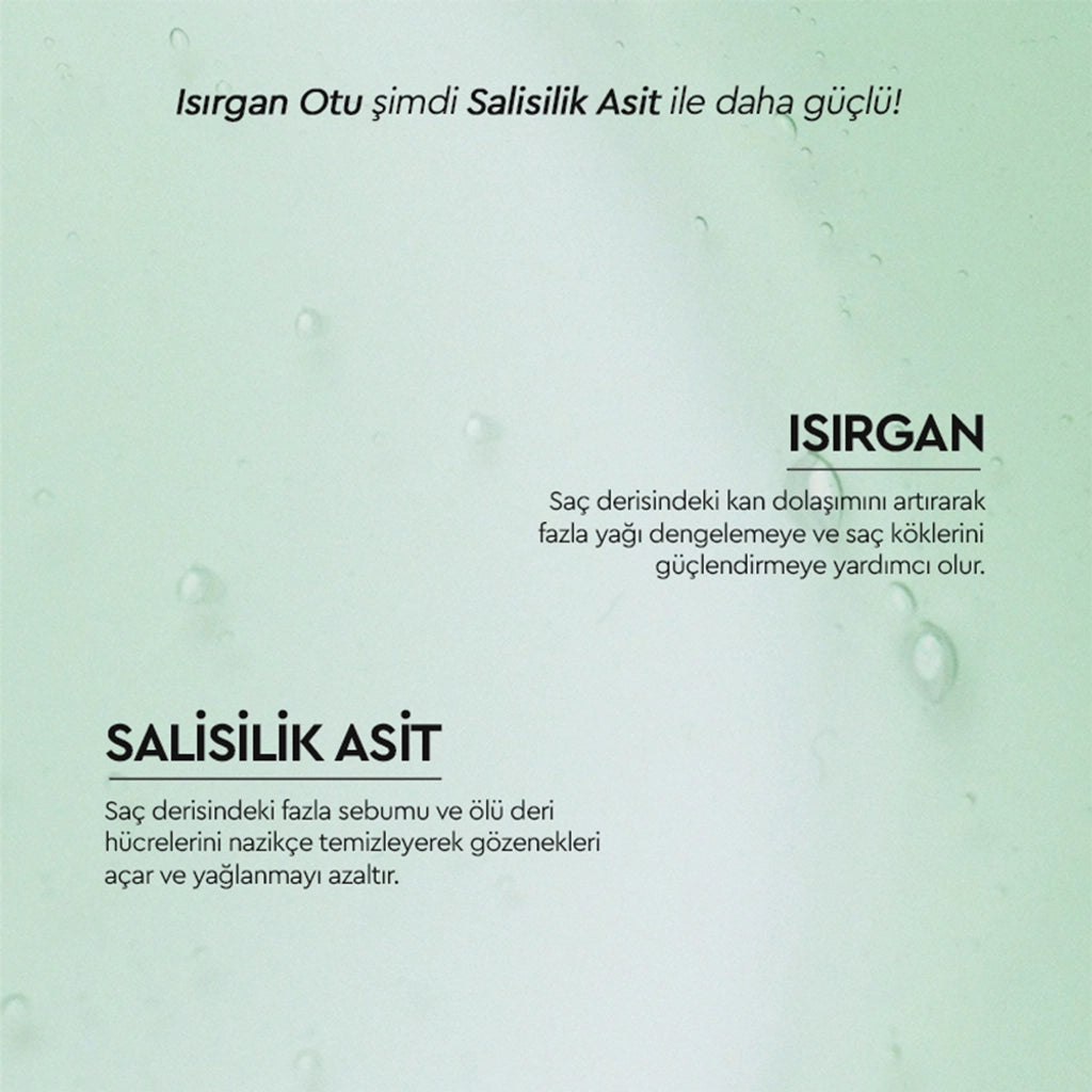 Otacı Botanics+ Anti-Oil Herbal Care Shampoo with Nettle and Salicylic Acid 375 ml