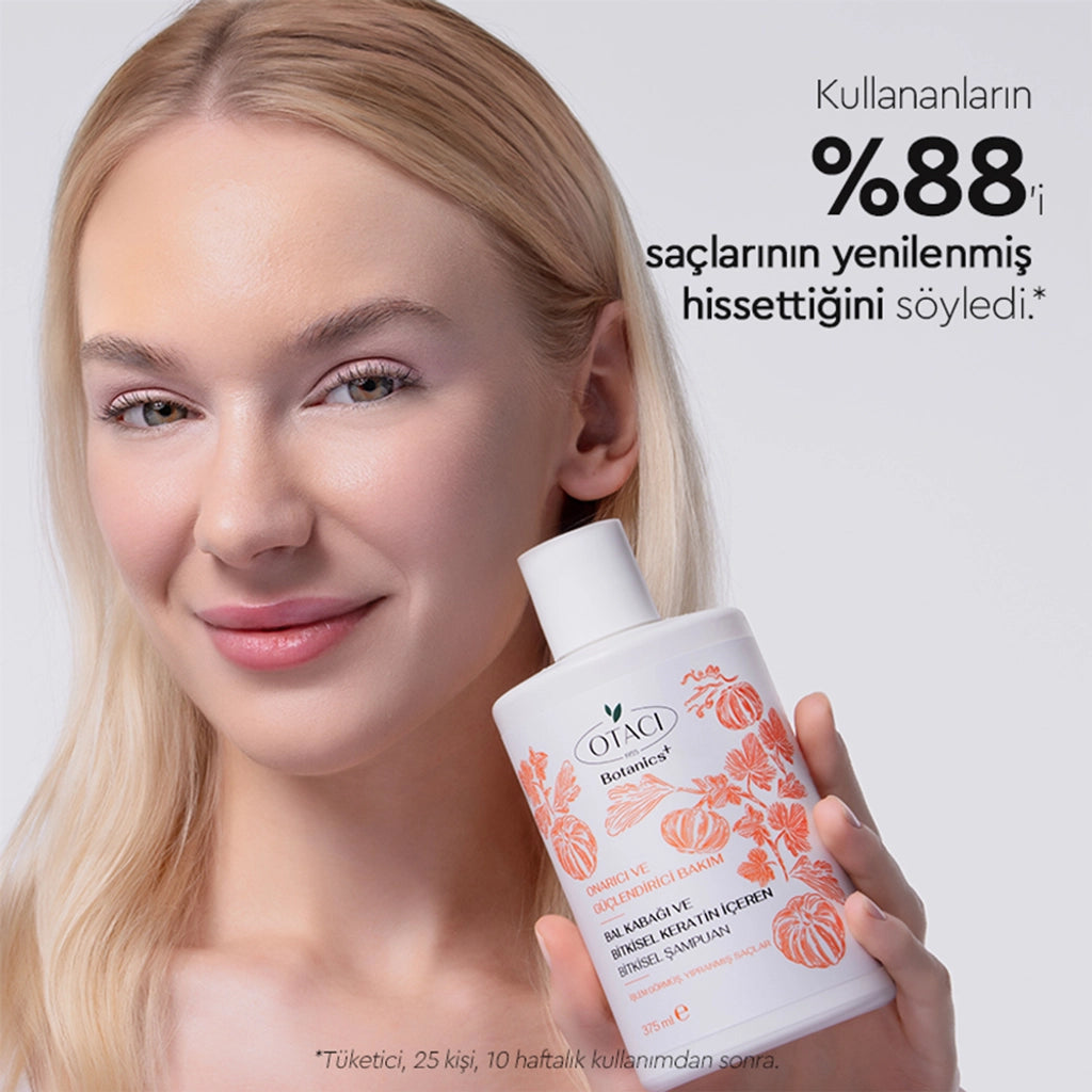 Otacı Botanics+ Repairing and Strengthening Herbal Care Shampoo Pumpkin and Herbal Keratin 375 ml