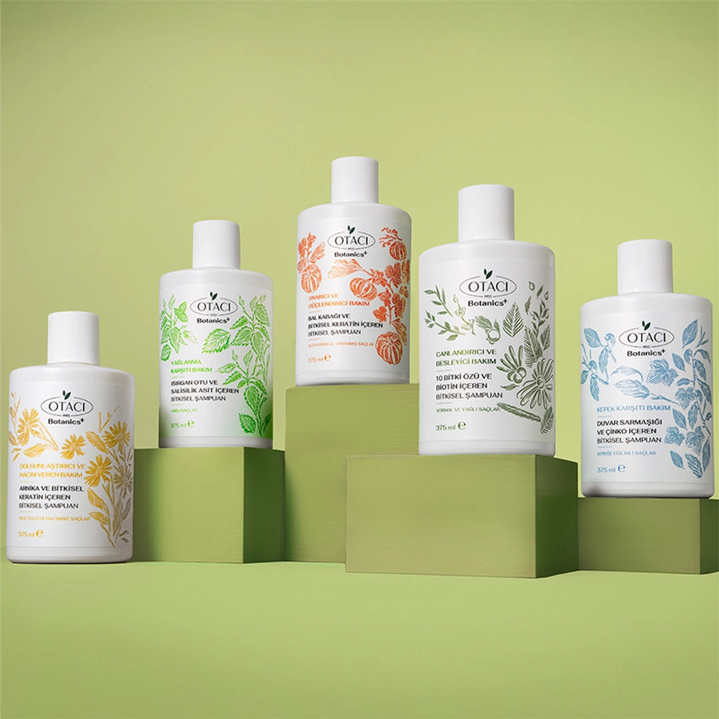 Otacı Botanics+ Anti-Dandruff Herbal Care Shampoo Wall Ivy and Zinc 375 ml
