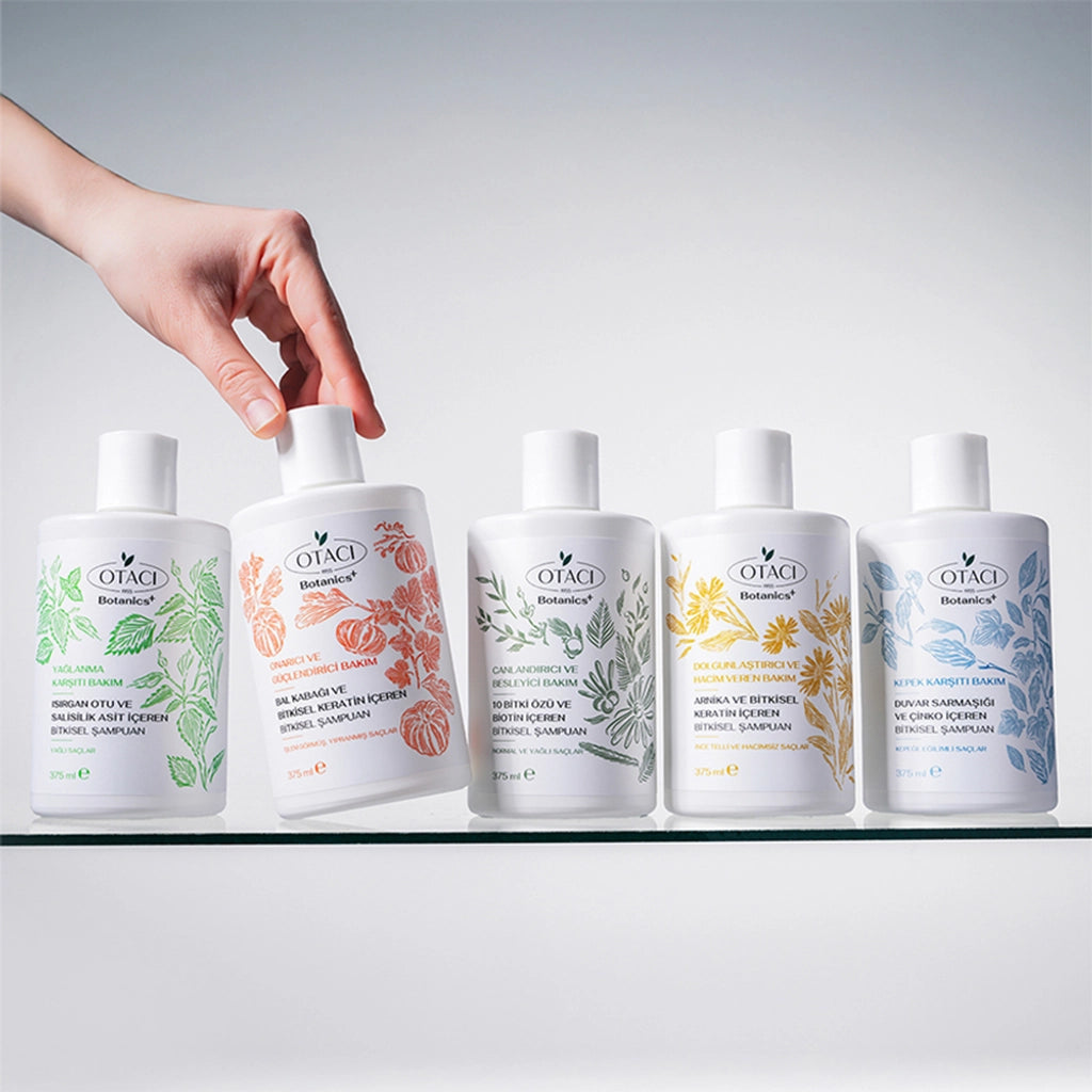 Otacı Botanics+ Anti-Dandruff Herbal Care Shampoo Wall Ivy and Zinc 375 ml
