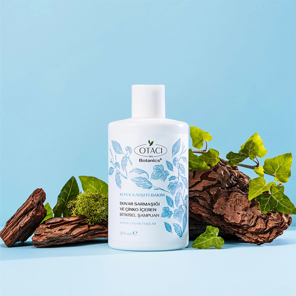 Otacı Botanics+ Anti-Dandruff Herbal Care Shampoo Wall Ivy and Zinc 375 ml