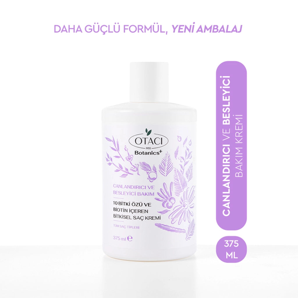 Otacı Botanics+ Revitalizing Herbal Hair Care Cream 10 Plants and Biotin 375 ml
