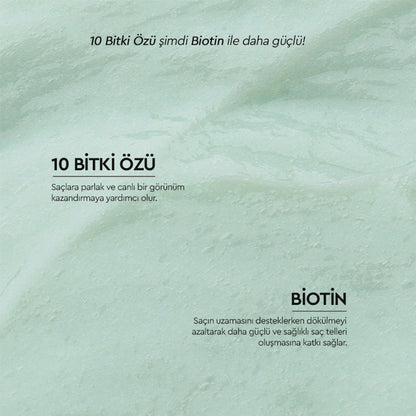 Otacı Botanics+ Revitalizing Herbal Hair Care Cream 10 Plants and Biotin 375 ml