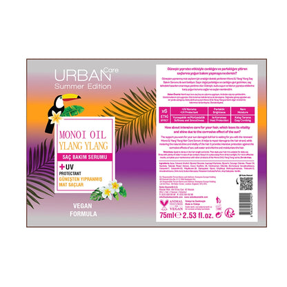 Urban Care Monoi Ylang Ylang Special Care Hair Serum for Sun-Damaged Dull Hair 75 ml