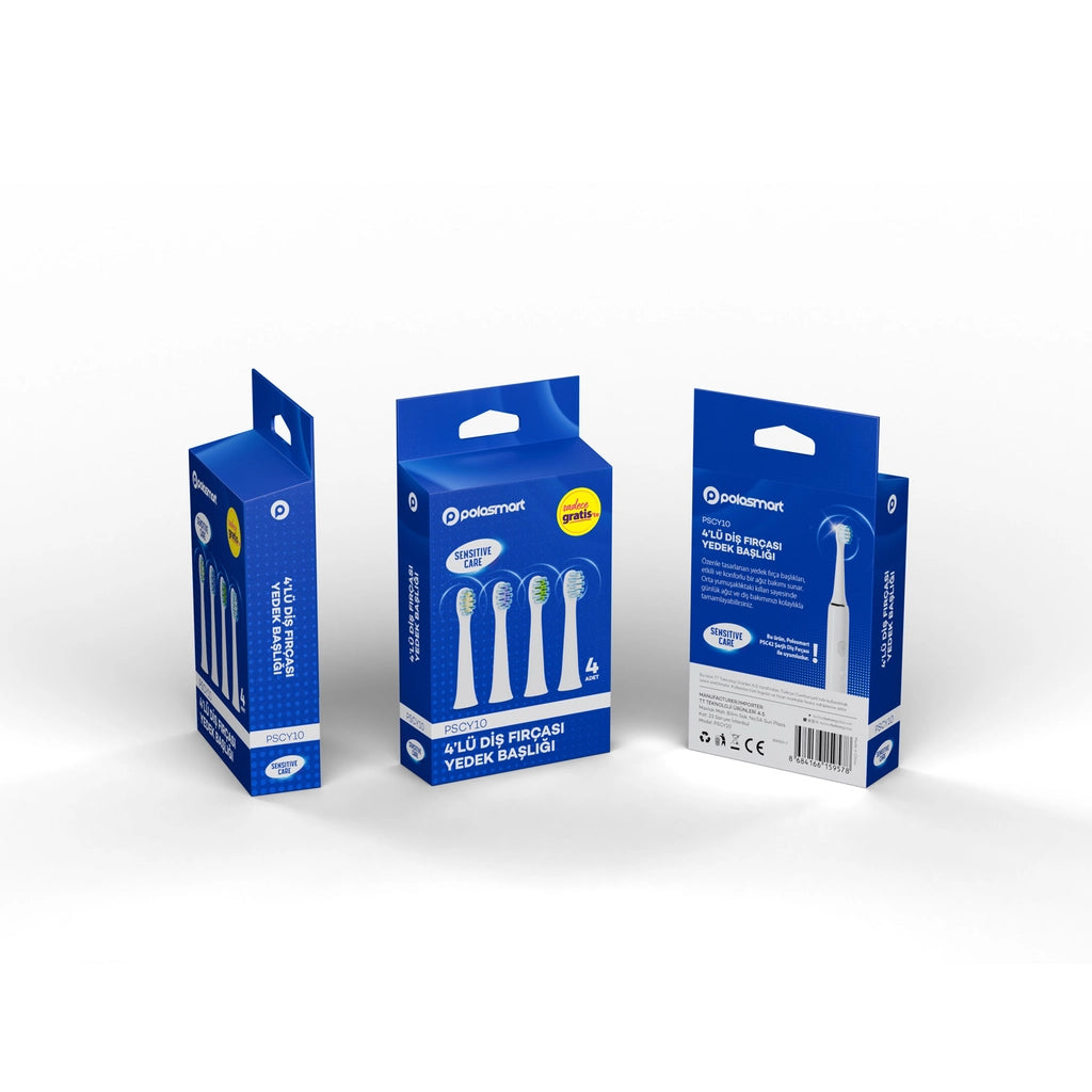 Polosmart Toothbrush Replacement Head Set of 4