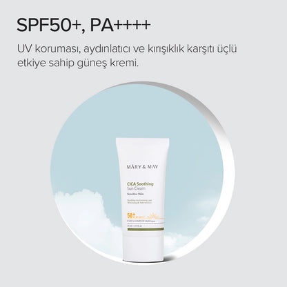 Mary &amp; May Vegan Cica Content 50+SPF PA++++ Facial Sunscreen 50 ml