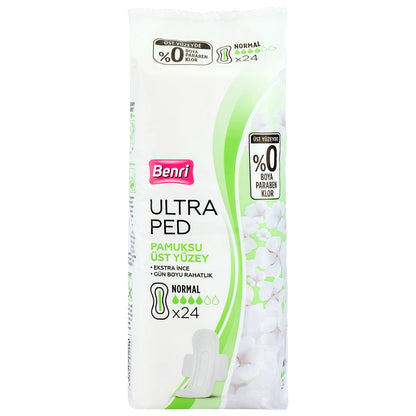 Benri Ultra Pad Cotton Normal 24 Pcs
