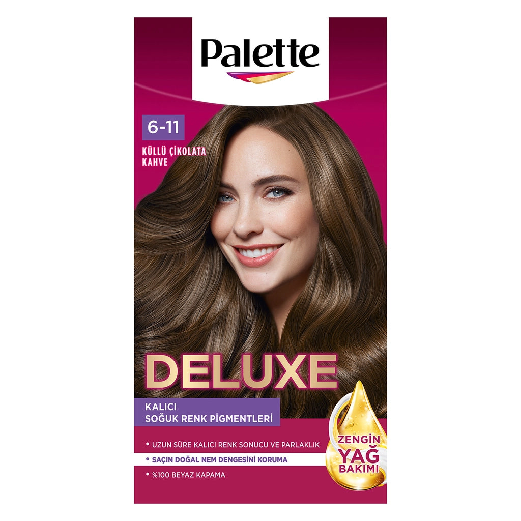 Palette Deluxe Hair Dye 6-11 Ash Chocolate Brown
