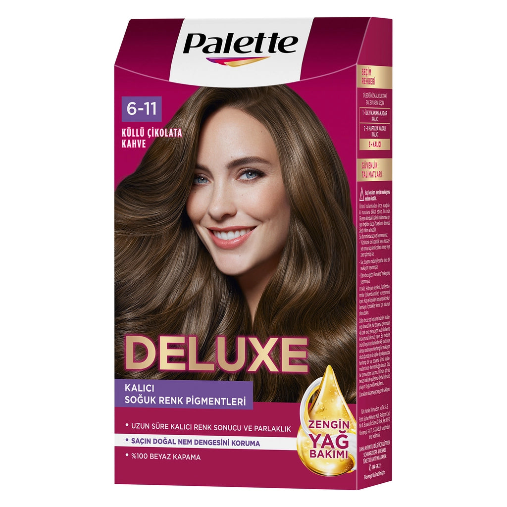Palette Deluxe Hair Dye 6-11 Ash Chocolate Brown