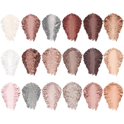 LYKD 18-Piece Eyeshadow Palette Nude Edge