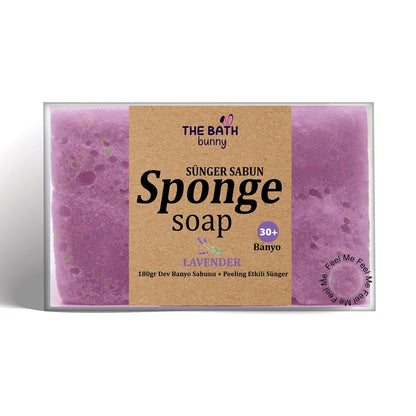 The Bath Bunny Lavender Scented Exfoliating Sponge Soap 180 gr