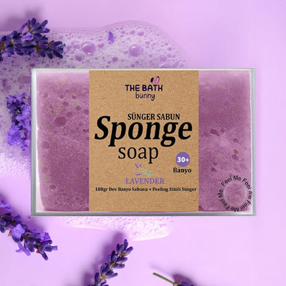 The Bath Bunny Lavender Scented Exfoliating Sponge Soap 180 gr