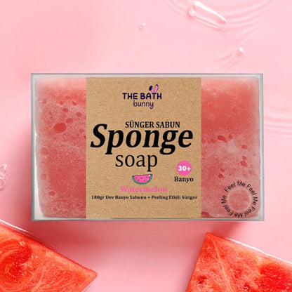 The Bath Bunny Giant Bath Soap with Sponge Watermelon 180 gr
