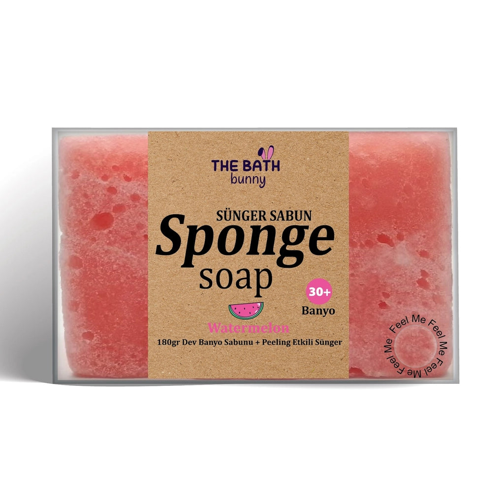 The Bath Bunny Giant Bath Soap with Sponge Watermelon 180 gr