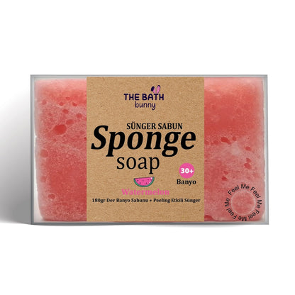 The Bath Bunny Giant Bath Soap with Sponge Watermelon 180 gr