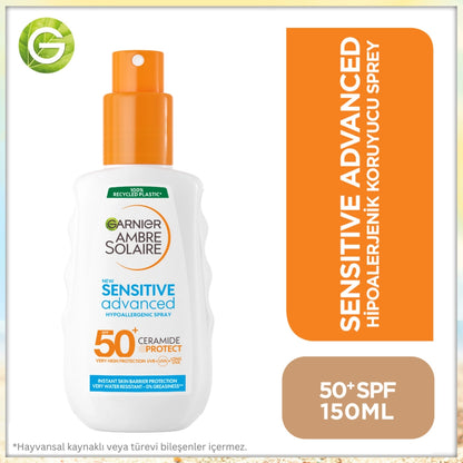 Garnier Ambre Solaire Sensitive Advanced Hypoallergenic 50+SPF Sunscreen Spray 150 ml