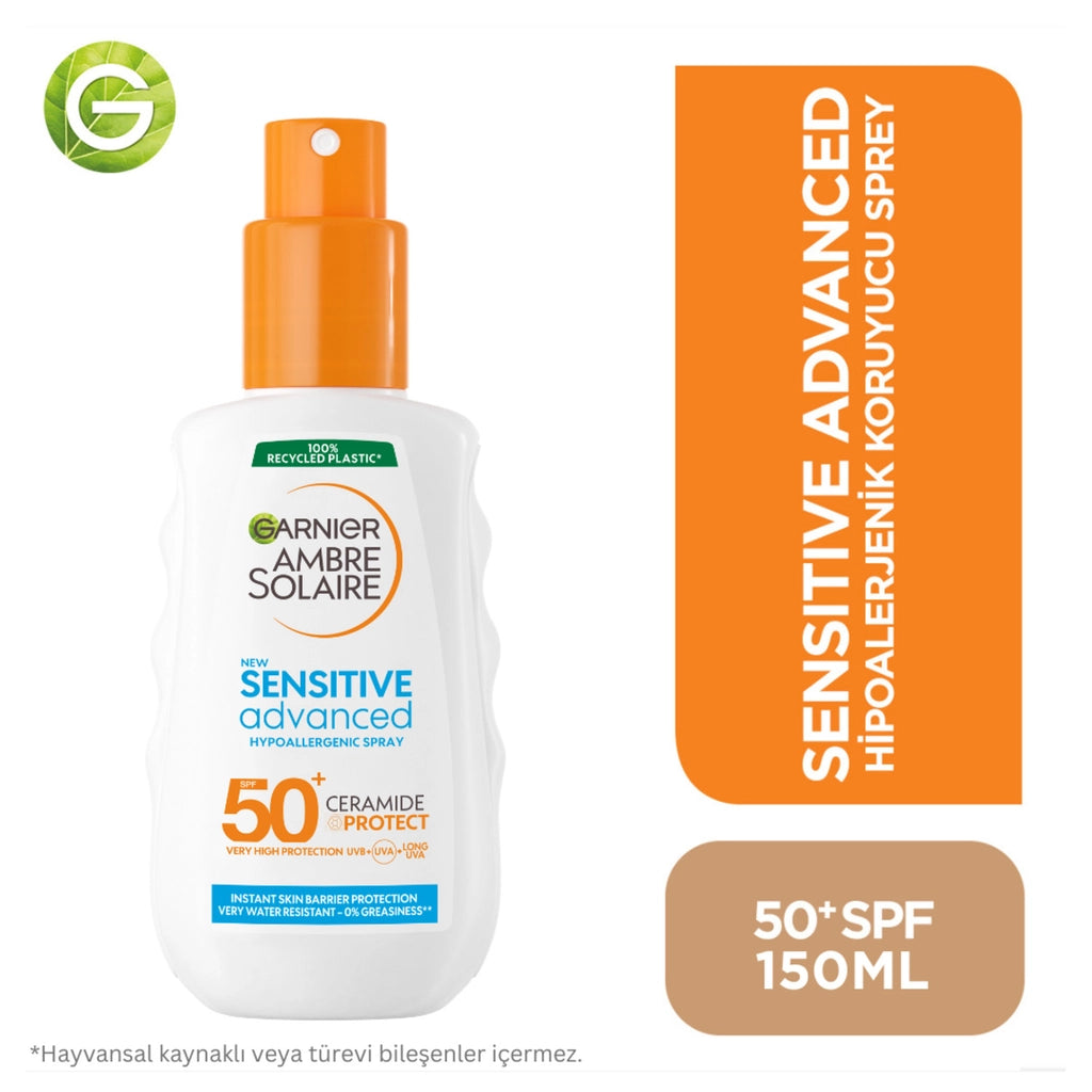Garnier Ambre Solaire Sensitive Advanced Hypoallergenic 50+SPF Sunscreen Spray 150 ml