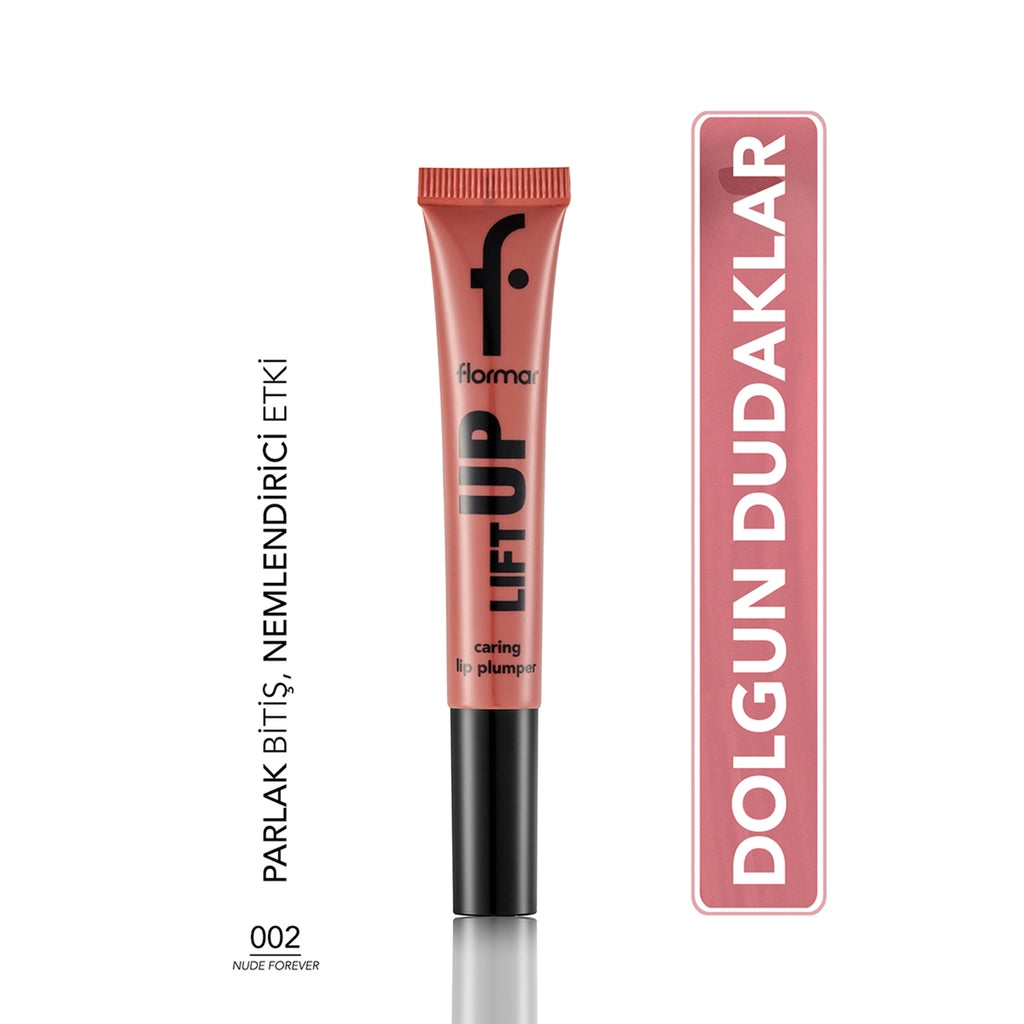 Flormar Lift Up Hyaluronic Acid Effective Plump Lip Gloss 002 Nude Forever