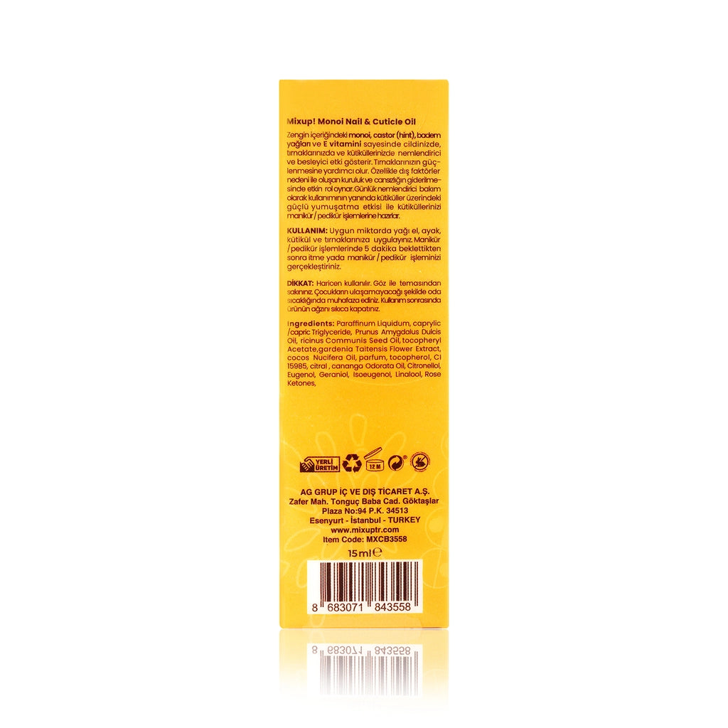 Mixup! Monoi Moisturizing and Culticle Remover Nail Care Oil 15 ml