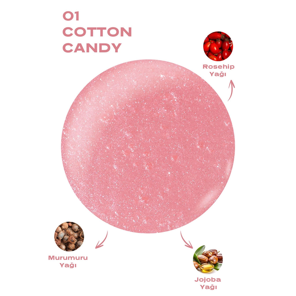 Golden Rose Sweet Kiss Lip Oil Gloss Lip Gloss No: 01 Cotton Candy