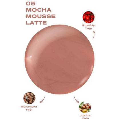 Golden Rose Sweet Kiss Lip Oil Gloss Lip Gloss No: 05 Mocha Mousse Latte