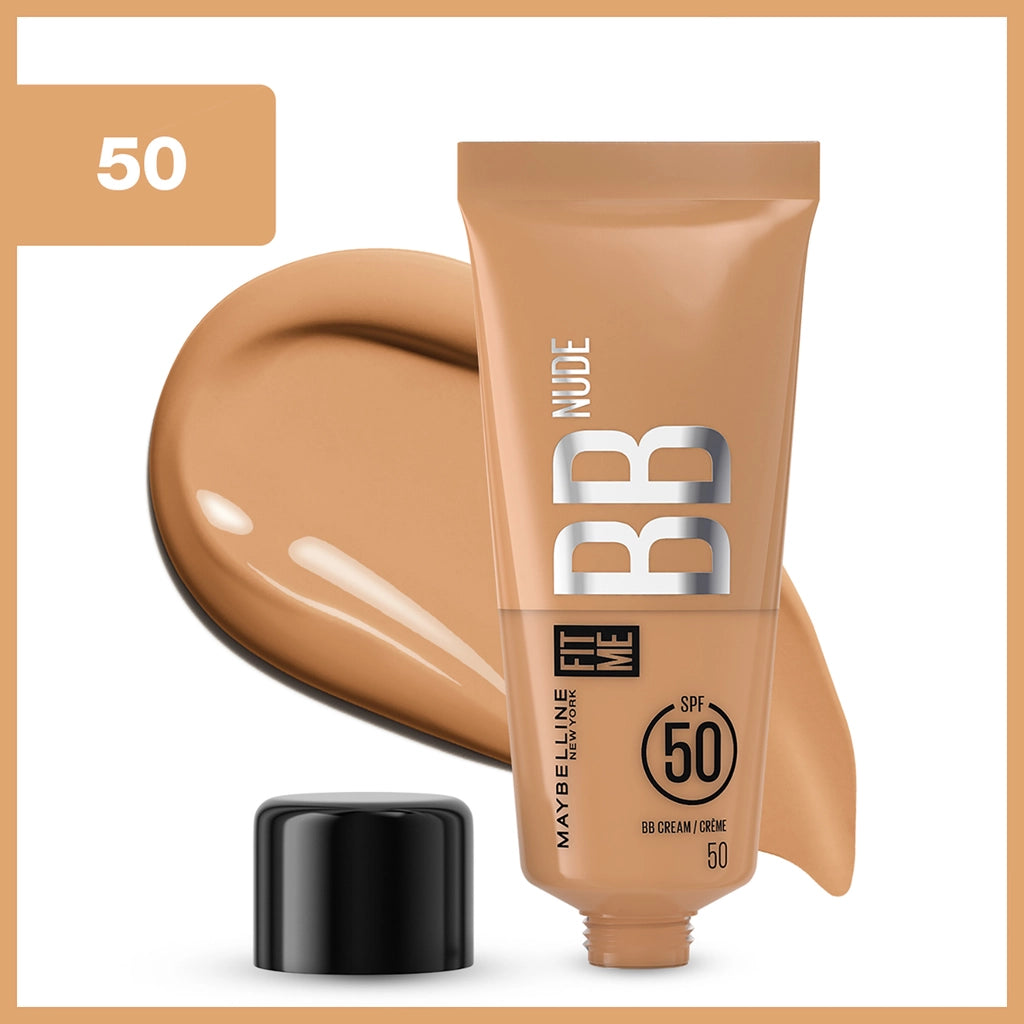 Maybelline New York Fit Me Nude Skin Care Effective Moisturizer SPF50 BB Cream 50