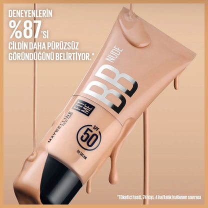 Maybelline New York Fit Me Nude Skin Care Effective Moisturizer SPF50 BB Cream 50