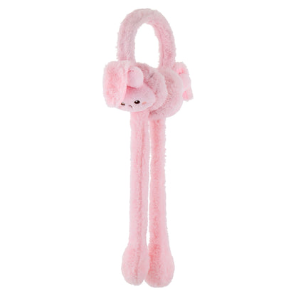 Eklips Kids Plush Headphones with Pink Cat
