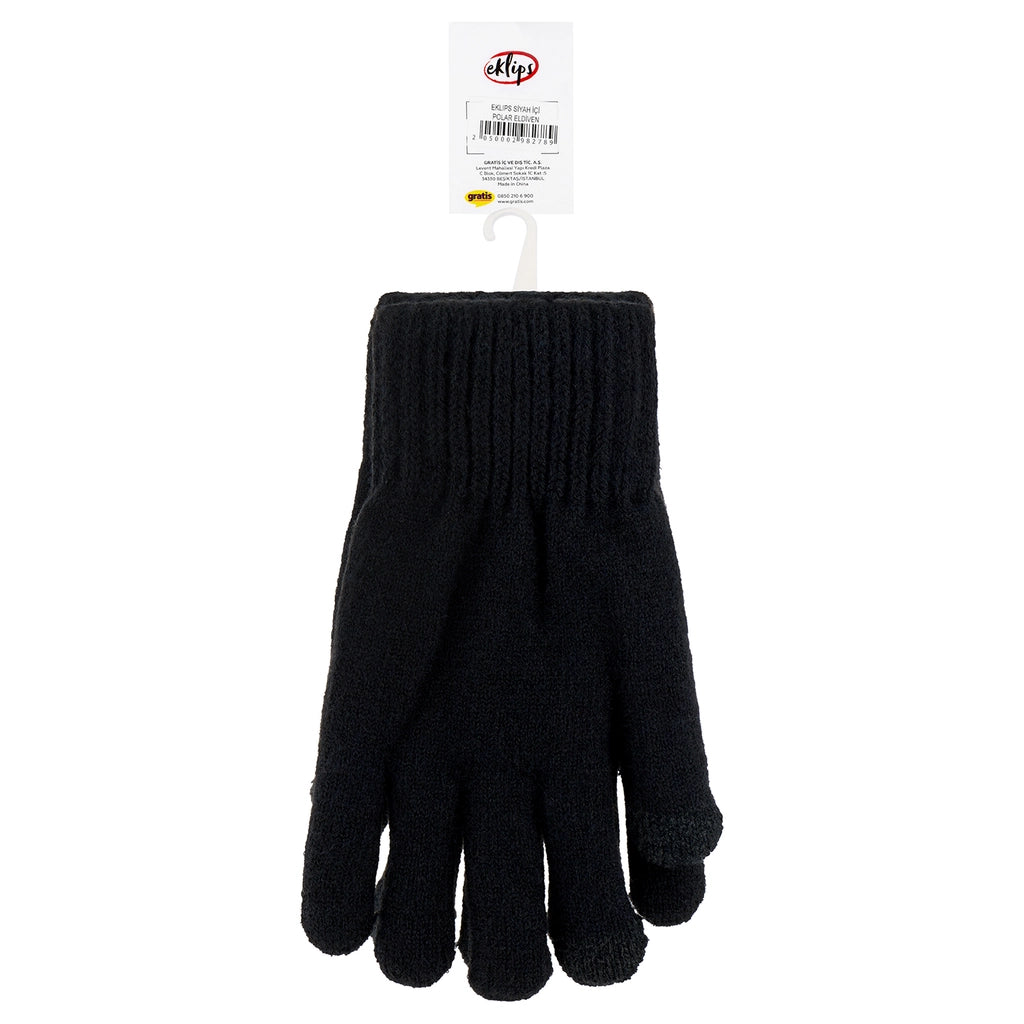 Eklips Black Fleece Inside Gloves