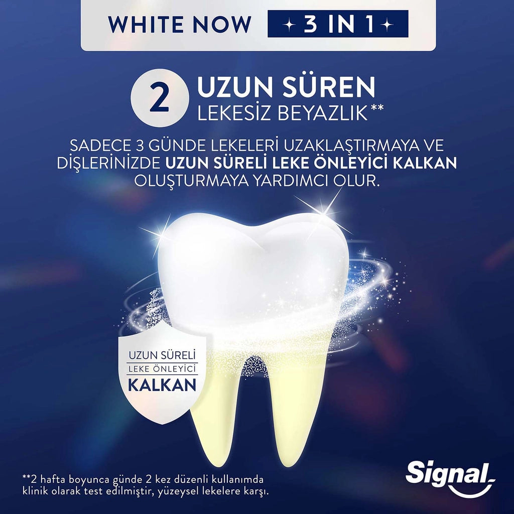 Signal White Now 3 in 1 Strengthened Tooth Enamel Shine with Care Toothpaste 75 ml
