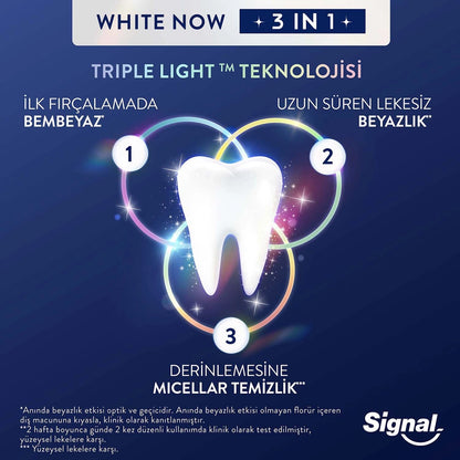 Signal White Now 3 in 1 Activated Carbon White Boost Toothpaste 75 ml