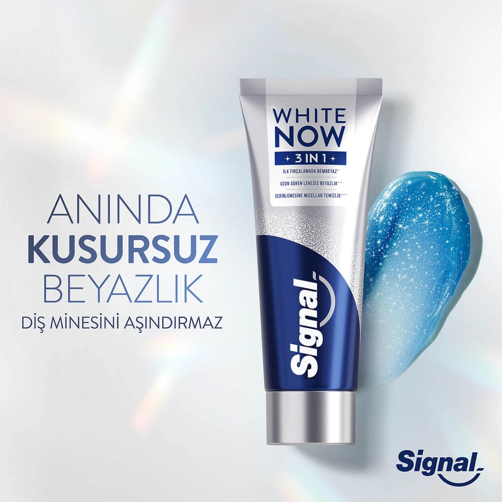 Signal White Now 3 in 1 Original Instant Perfect Whiteness Toothpaste 75 ml