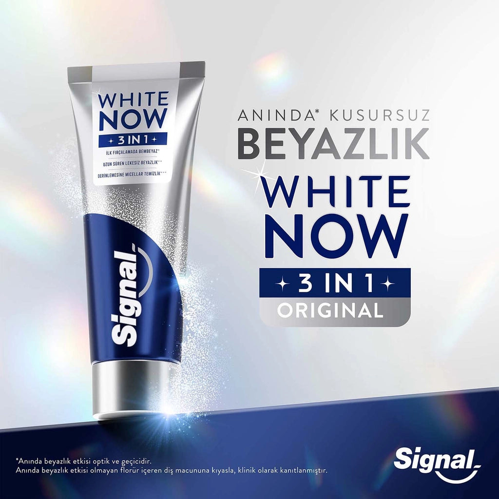 Signal White Now 3 in 1 Original Instant Perfect Whiteness Toothpaste 75 ml