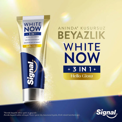 Signal White Now 3 in 1 Extra Shine Hello Glow Toothpaste 75 ml