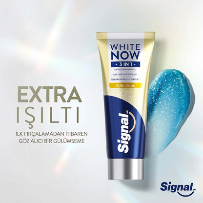 Signal White Now 3 in 1 Extra Shine Hello Glow Toothpaste 75 ml