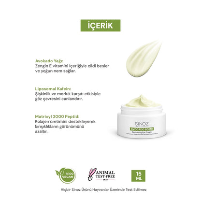 Sinoz Avocado Bomb Revitalizing Eye Contour Care Cream 15 ml