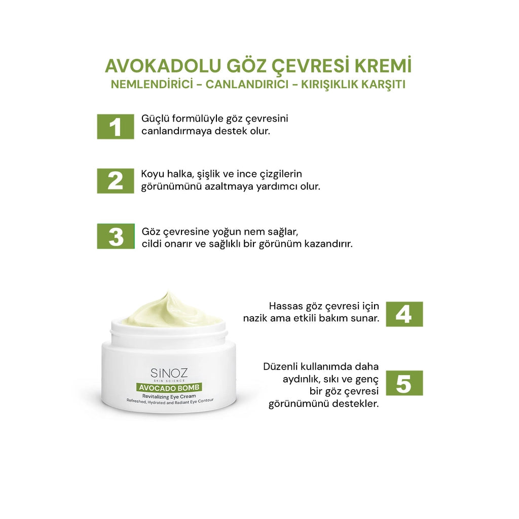 Sinoz Avocado Bomb Revitalizing Eye Contour Care Cream 15 ml