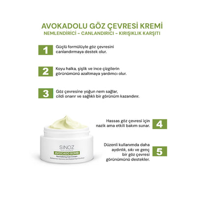 Sinoz Avocado Bomb Revitalizing Eye Contour Care Cream 15 ml