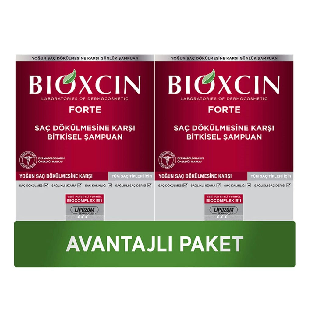 Bioxcin Forte Herbal Shampoo Against Hair Loss 300 ml x 2